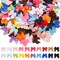 200 Pcs 1" Mini Satin Ribbon Bows Flowers DIY Crafts for Sewing Appliques Crafts Decoration Hair Accessories Wedding Gift Box Ornament, Multicolored(20 Colours)